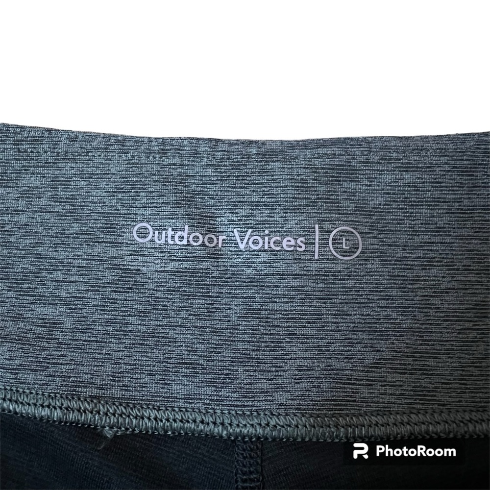 Outdoor Voices Leggings Blue, Black and Gray Color block size large - Picture 3 of 4